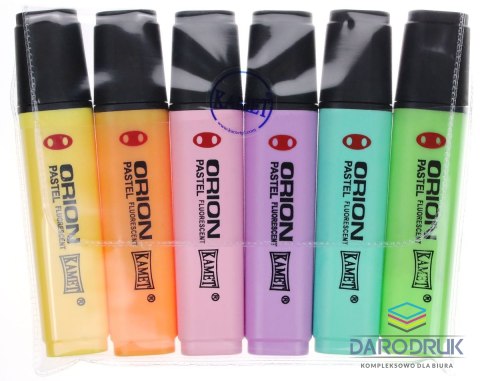 Kamet Zakreślacz pastel ORION wkład mix 1,0-5,0mm Kamet (6 kol)