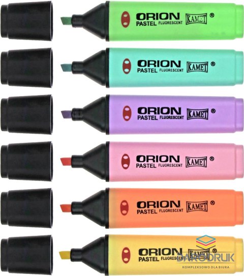 Kamet Zakreślacz pastel ORION wkład mix 1,0-5,0mm Kamet (6 kol)