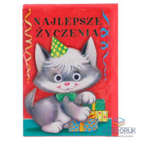 Kartka składana B6 poduszka oczka dziecięca (5902221801280)