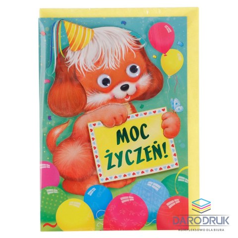 Kartka składana B6 poduszka oczka dziecięca (5902221801280)