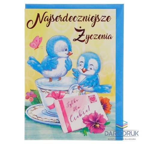 Kartka składana B6 poduszka oczka dziecięca (5902221801280)