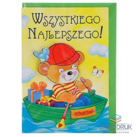 Kartka składana B6 poduszka oczka dziecięca (5902221801280)