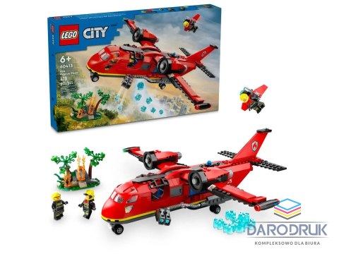 Lego Klocki konstrukcyjne City Strażacki samolot ratunkowy Lego (60413)