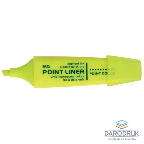 M&G Zakreślacz Point Liner AHM21572 M&G zapachowy ścięta końcówka 1-4 mm żółty