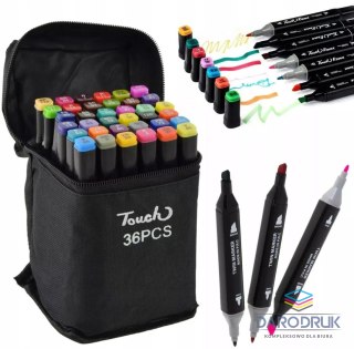 Marker specjalistyczny Touch w torbie, 36 szt. wkład mix okrągła końcówka (789399)