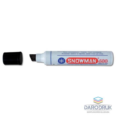 Snowman Marker permanentny Jumbo czarny wkład czarny 2-1.1mm ścięta końcówka Snowman