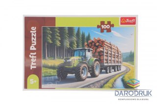 Trefl Puzzle Ciagnik leśny 100 el. Trefl (16493)