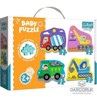 Trefl Puzzle puzzle baby classic pojazdy na budowie 3, 4, 5, 6 el. Trefl (36072)