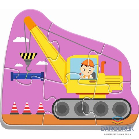 Trefl Puzzle puzzle baby classic pojazdy na budowie 3, 4, 5, 6 el. Trefl (36072)