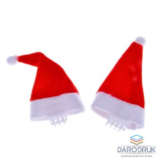 Arpex Czapka party mini czapeczki mikołaja 2 szt czerwone tekstylny Arpex (sm8007)