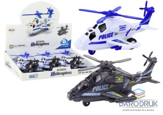 Lean Helikopter Policyjny Biały lub Czarny Napęd Frykcyjny Światło i Dźwięk Lean (18730)