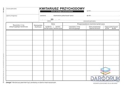 Michalczyk i Prokop Druk samokopiujący A5 Kwitariusz przychodowy A5,oryg.+ 2 kopie 60k. Michalczyk i Prokop (400-3)