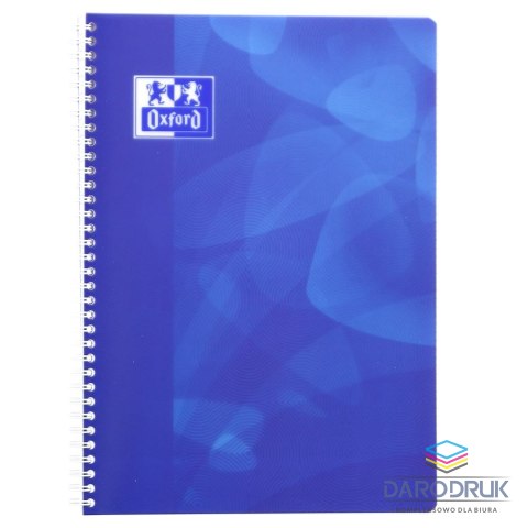 Oxford Kołozeszyt (kołonotatnik) A4 Lagoon 80k. 90g krata/tagi Oxford (400080673)