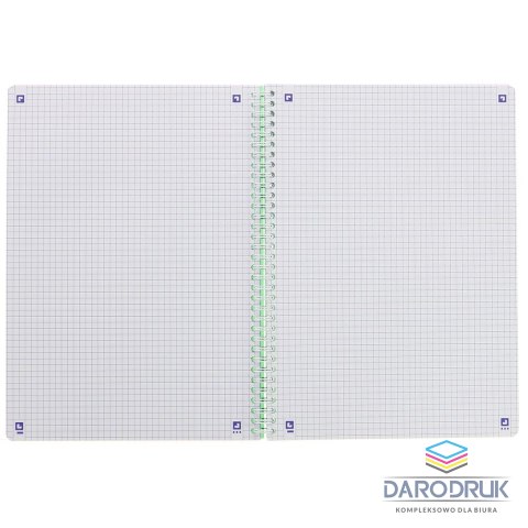 Oxford Kołozeszyt (kołonotatnik) A4 Lagoon 80k. 90g krata/tagi Oxford (400080673)