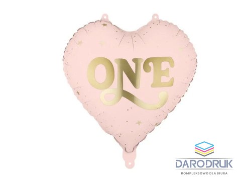 Partydeco Balon foliowy Serce 'One', 45 cm, jasny różowy 18cal Partydeco (FB390-081J)