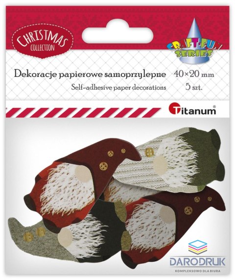 Titanum Ozdoba papierowa Craft-Fun Series Skrzat 5 szt Titanum (DIY-CH-MA-021)