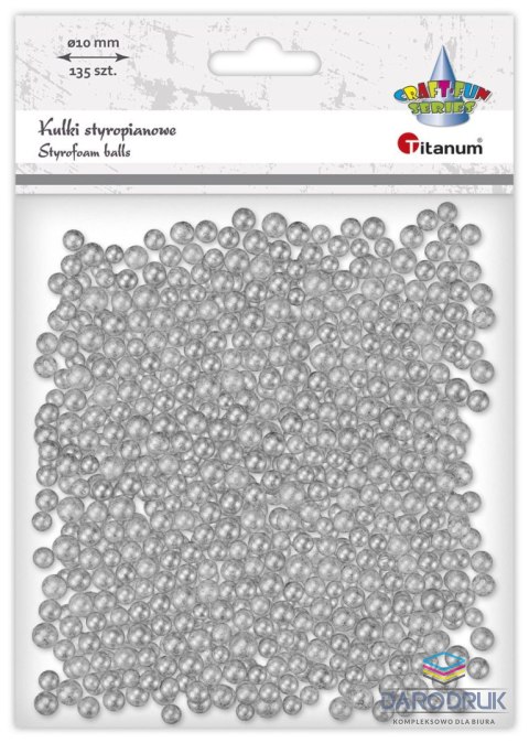 Titanum Ozdoba styropianowa Craft-Fun Series Srebrne kulki styropianowe Titanum