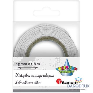 Titanum Wstążka Craft-Fun Series koronka bawełniana samoprzylepna 15x1,8 [mm x m] biała Titanum (D12-1)