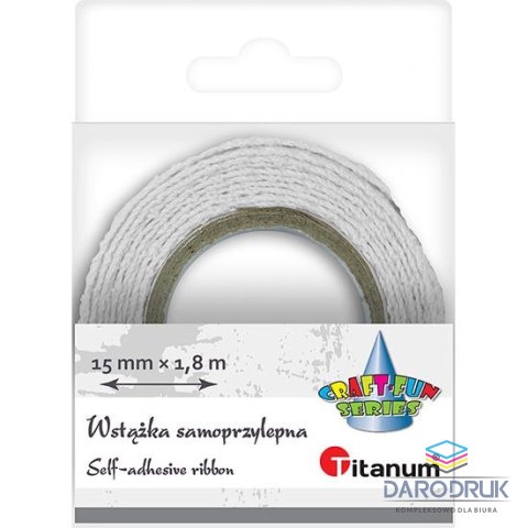 Titanum Wstążka Craft-Fun Series koronka bawełniana samoprzylepna 15x1,8 [mm x m] biała Titanum (D12-1)