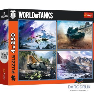 Trefl Puzzle Wielka bitwa czołgów 4x250 el. Trefl (13347)