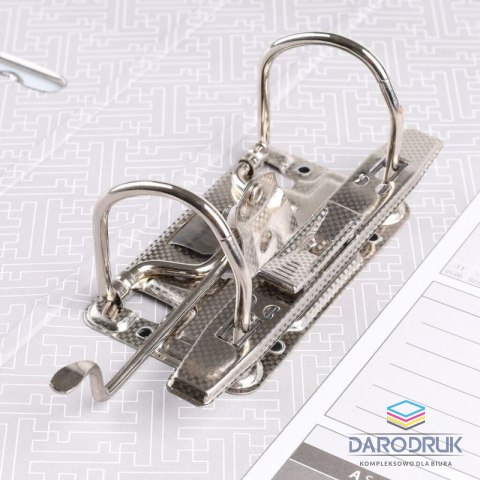 Basic Segregator dźwigniowy z szyną A4 75mm czerwony Basic (21024221-04)