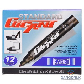 Kamet Marker permanentny wkład czarny 1,0-5,0mm ścięta końcówka Kamet