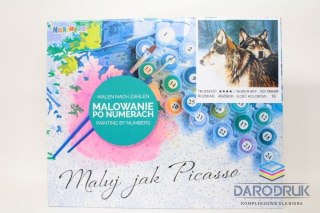 Norimpex Zestaw kreatywny malowanie po numerach - wilki 2 40x50cm Norimpex (NO-1008490)