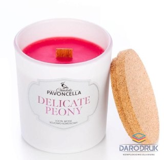 Pavoncella Świeczka ozdobna Classico Delicate Peony biała 135 g Pavoncella (5905711530141)