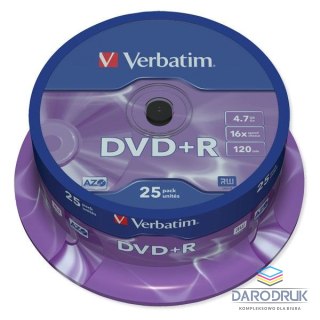 Verbatim Płyta dvd DVD+R 4,7GB x16 Verbatim