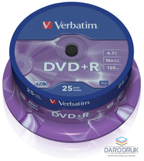 Verbatim Płyta dvd DVD+R 4,7GB x16 Verbatim