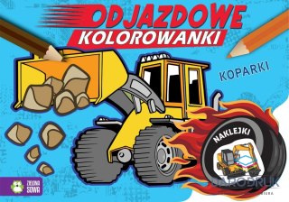 Zielona Sowa Książeczka edukacyjna Odjazdowe kolorowanki. Koparki Zielona Sowa