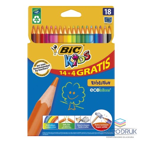 Bic Kids Kredki ołówkowe Evolution 24 kol. Bic Kids (829025)