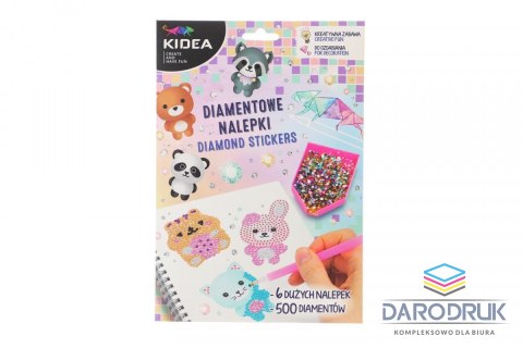 Kidea Mozaika Wesołe zwierzęta NAKLEJKI DIAMENTOWE Kidea (NDWZKA)