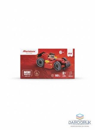 Marioinex Klocki konstrukcyjne Mini Waffle 50el Cars: Red Race Car Marioinex