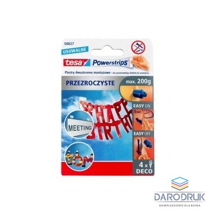Tesa Plaster samoprzylepny powerstrips przezroczyste Tesa (58827-00000-00 TS)