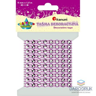 Titanum Taśma ozdobna Craft-Fun Series z kryształkami 4x1,5 [mm x m] biskupi Titanum (0,5x150cm)