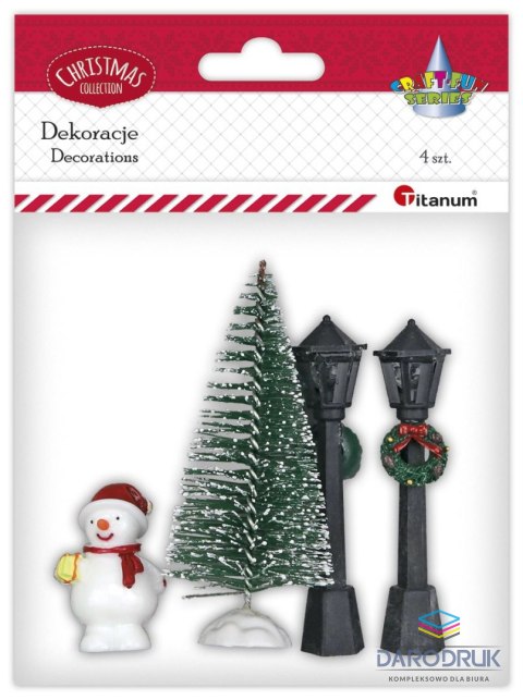 Titanum Zestaw dekoracyjny Craft-Fun Series latarnie uliczne, choinka, bałwanek Titanum (25BJ033169)