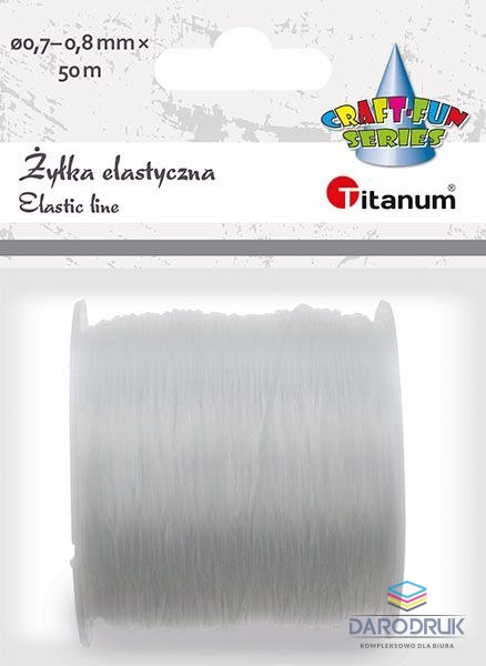 Titanum Żyłka ozdobna Craft-Fun Series Żyła elastyczna 0,7-0,8mm/50m przezroczysta Titanum