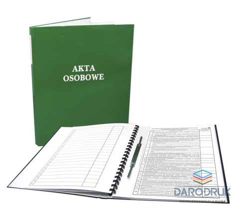 Warta Teczka do akt osobowych A4 zadrukowana ABCD Zielony tektura pokryta folią Warta (1824-339-144)