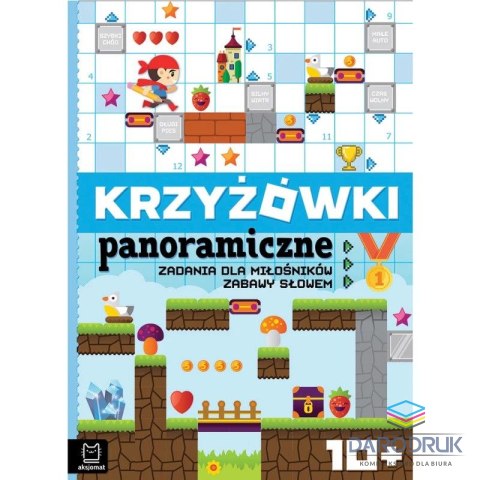 Aksjomat Książka dla dzieci Krzyżówki panoramiczne. Zadania dla miłośników zabawy słowem 10+ Aksjomat