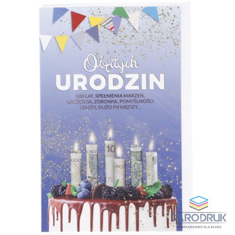 Art Nuvo Kartka składana urodzinowy [mm:] 130x205 Art Nuvo (5902973353341)