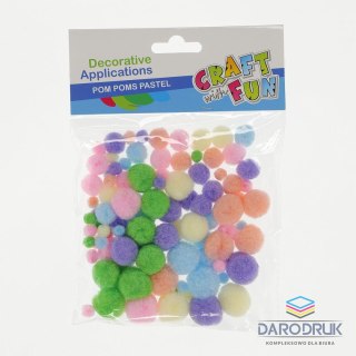 Craft Fun Pompony pompony pastelowe pastelowy Craft Fun (402516)