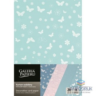 Galeria Papieru Papier ozdobny (wizytówkowy) A4 Pastelowy Błękit błękitna 200g Galeria Papieru (208922)