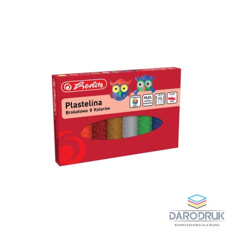 Herlitz Plastelina 8 kol. brokatowa 9589003 mix Herlitz (300023221)