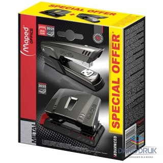 Maped Komplet ADVANCED Dziurkacz+zszywacz grafitowy (898011) Maped