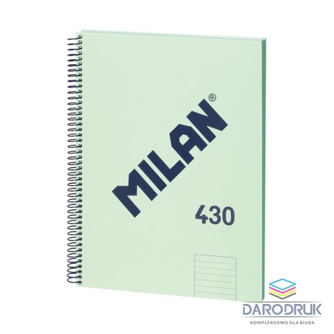 Milan Kołozeszyt (kołonotatnik) A4 1918 zielony 80k. 95g linia Milan (57142E80GR)