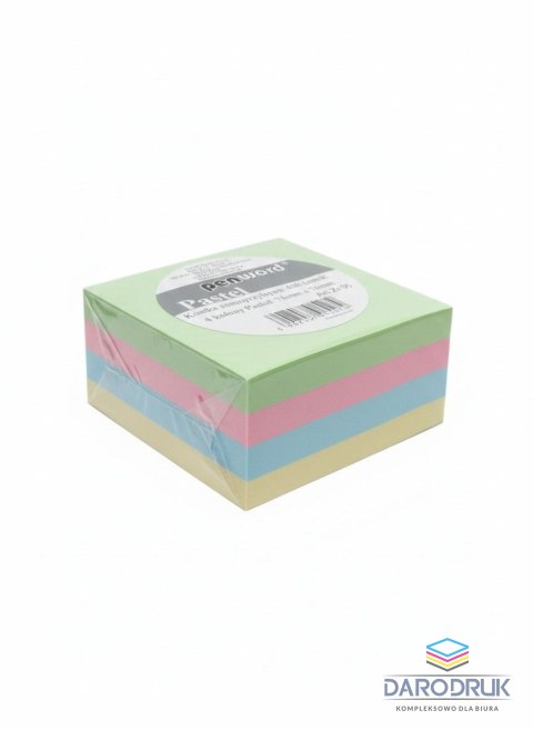 Penword Notes samoprzylepny (karteczki) 4 kol. pastel mix 400k [mm:] 76x76 Penword (ZI-30)