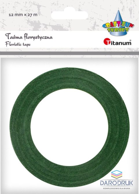Titanum Taśma specjalnego przeznaczenia Craft-Fun Series taśma florystyczna 12x27 [mm x m] zielona Titanum (301/12)