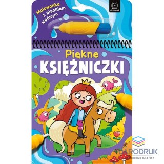 Aksjomat Książeczka edukacyjna Malowanka z pisakiem wodnym. Piękne księżniczki Aksjomat