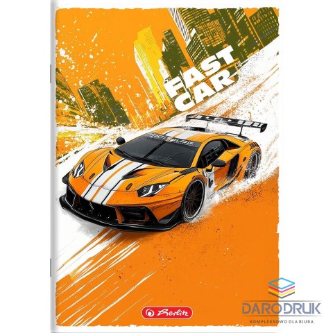 Herlitz Zeszyt A5 Fast Car 16k. 70g krata Herlitz (400196833)